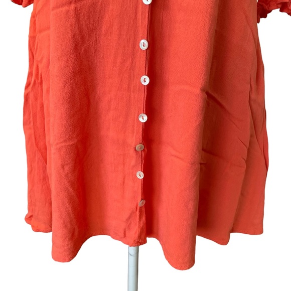 C&V Chelsea & Violet Button Down Coral Dress Size Medium - Picture 5 of 13